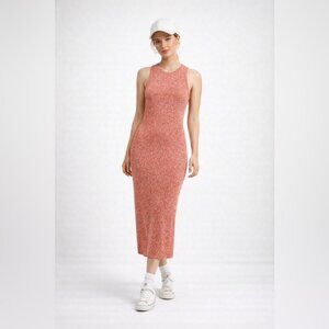 Anthropologie 4th and Reckless Red Knit  Bodycon Ribbed Maxi Dress Size S Casual